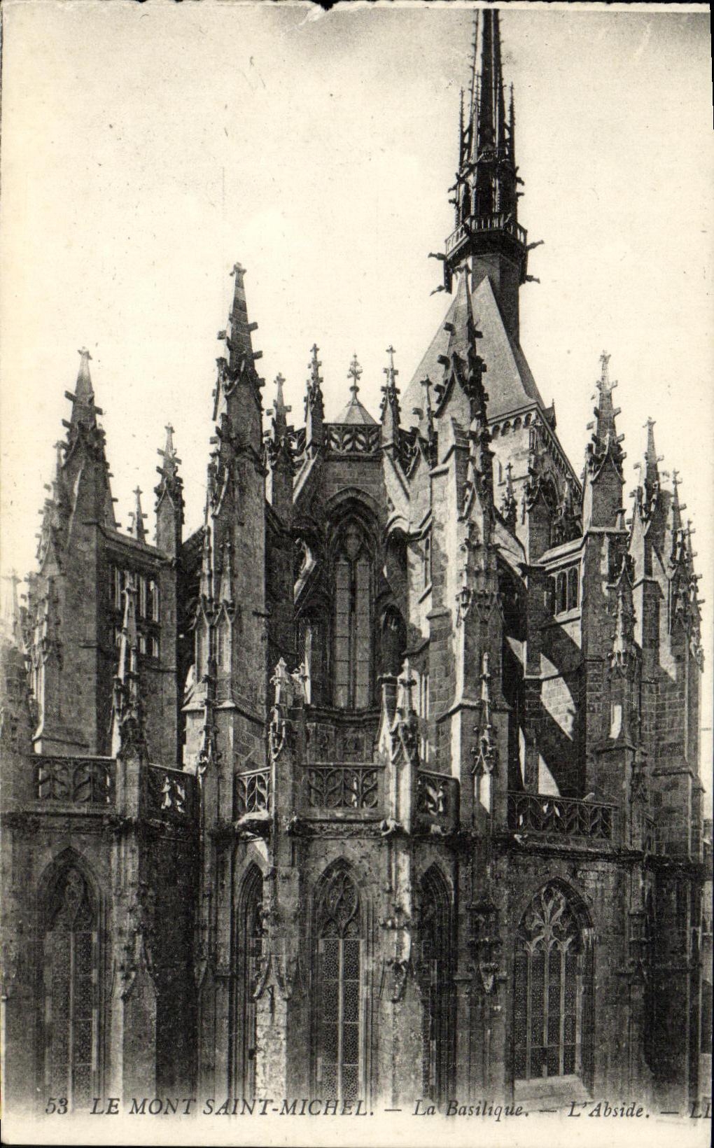 VINTAGE POSTCARD Mont Saint Michel the Basilica L Apse