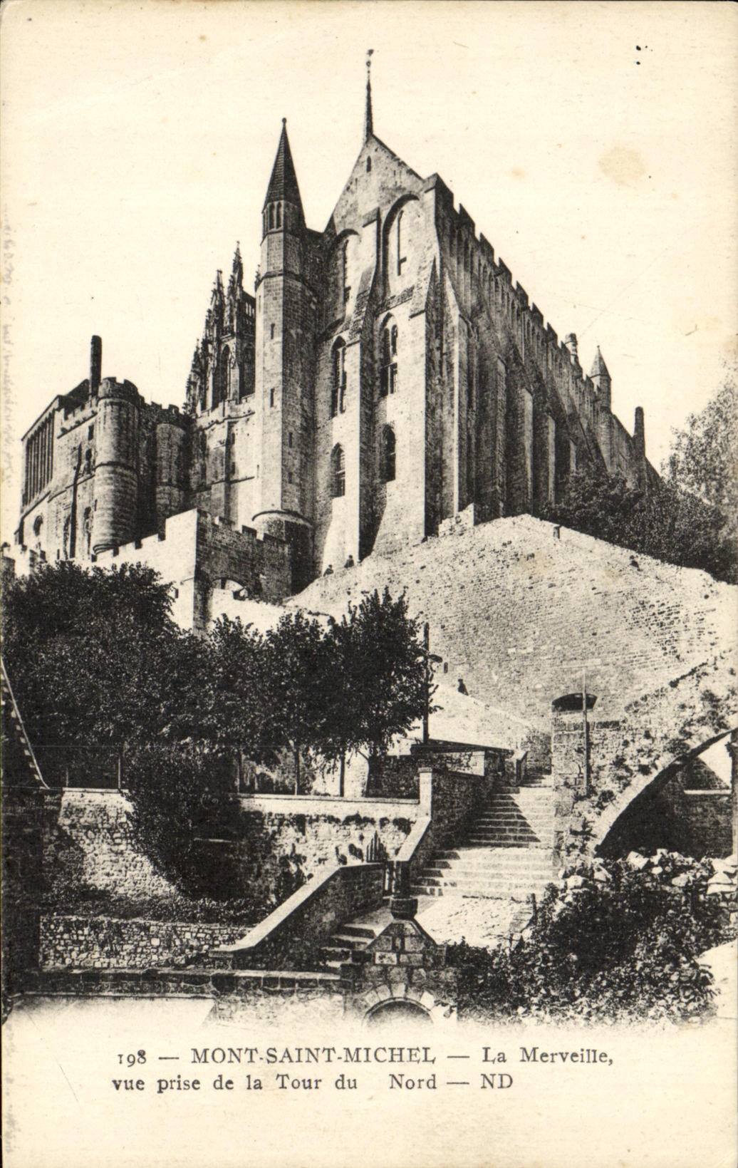 CPA Mont Saint Michel La Merveille vue prise de la Tour du Nord