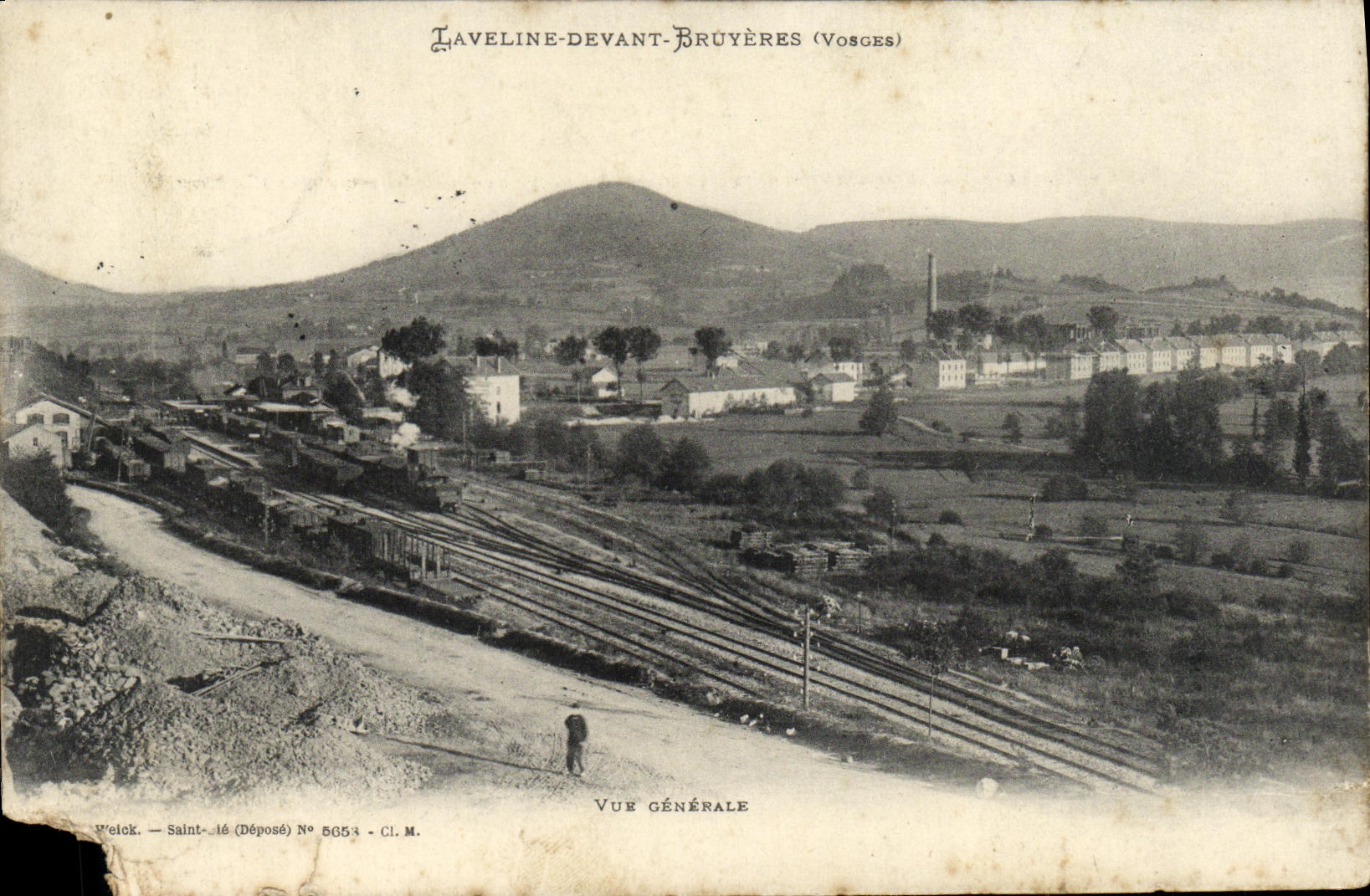 CPA Laveline Devant Bruyeres Train