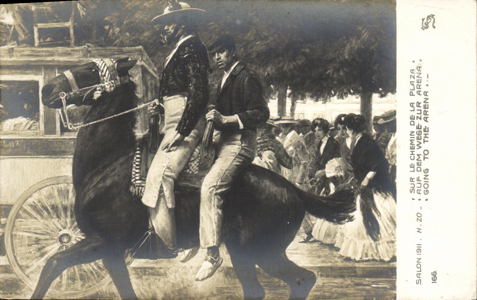 VINTAGE POSTCARD Living room 1911 On the way of Plaza