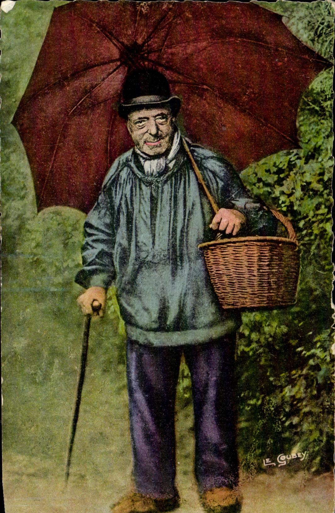 CPA La Normandie Pittoresque M Prechez pos des parapluies d ach teu