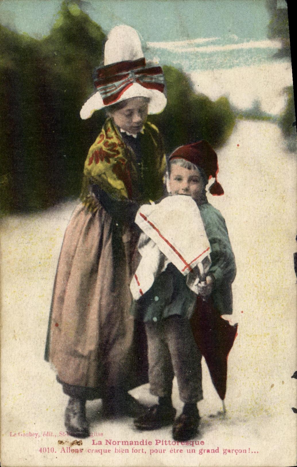 CPA La Normandie Pittoresque Enfants Folklore