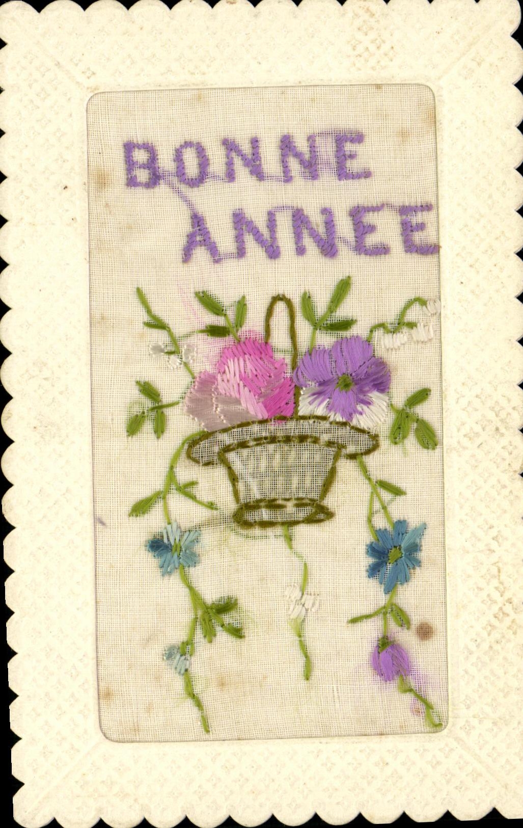 CPA Bonne Annee Brodee