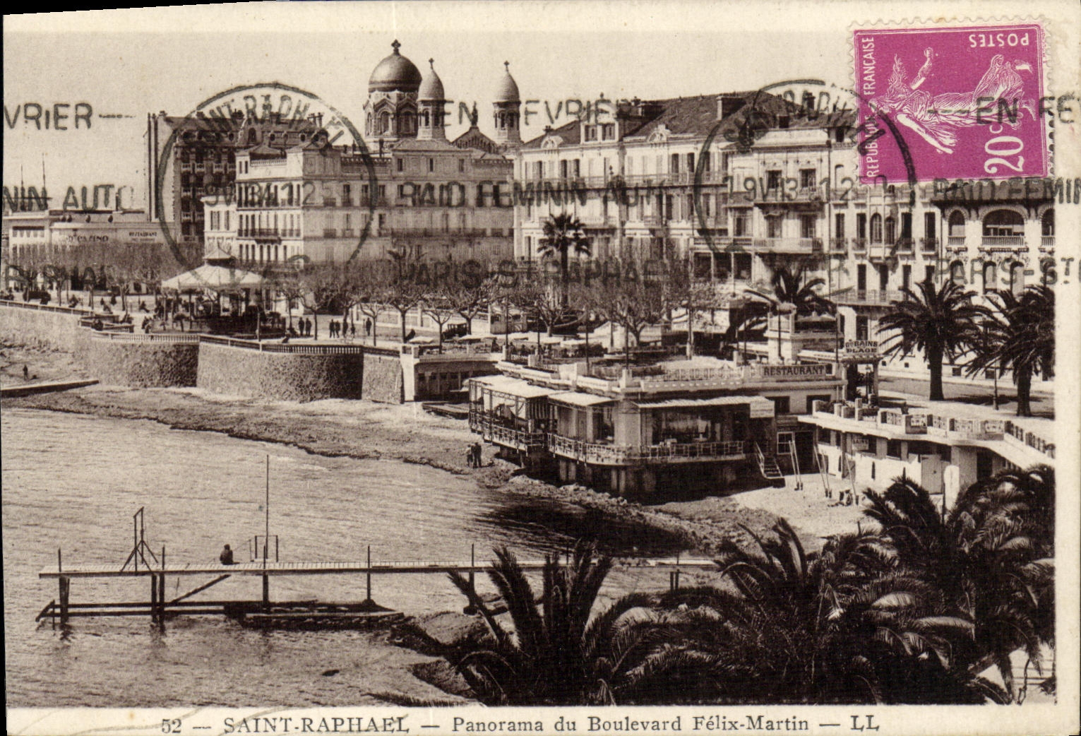 Panorama santo de Raphael de la POSTAL de la VENDIMIA del bulevar Felix Martin