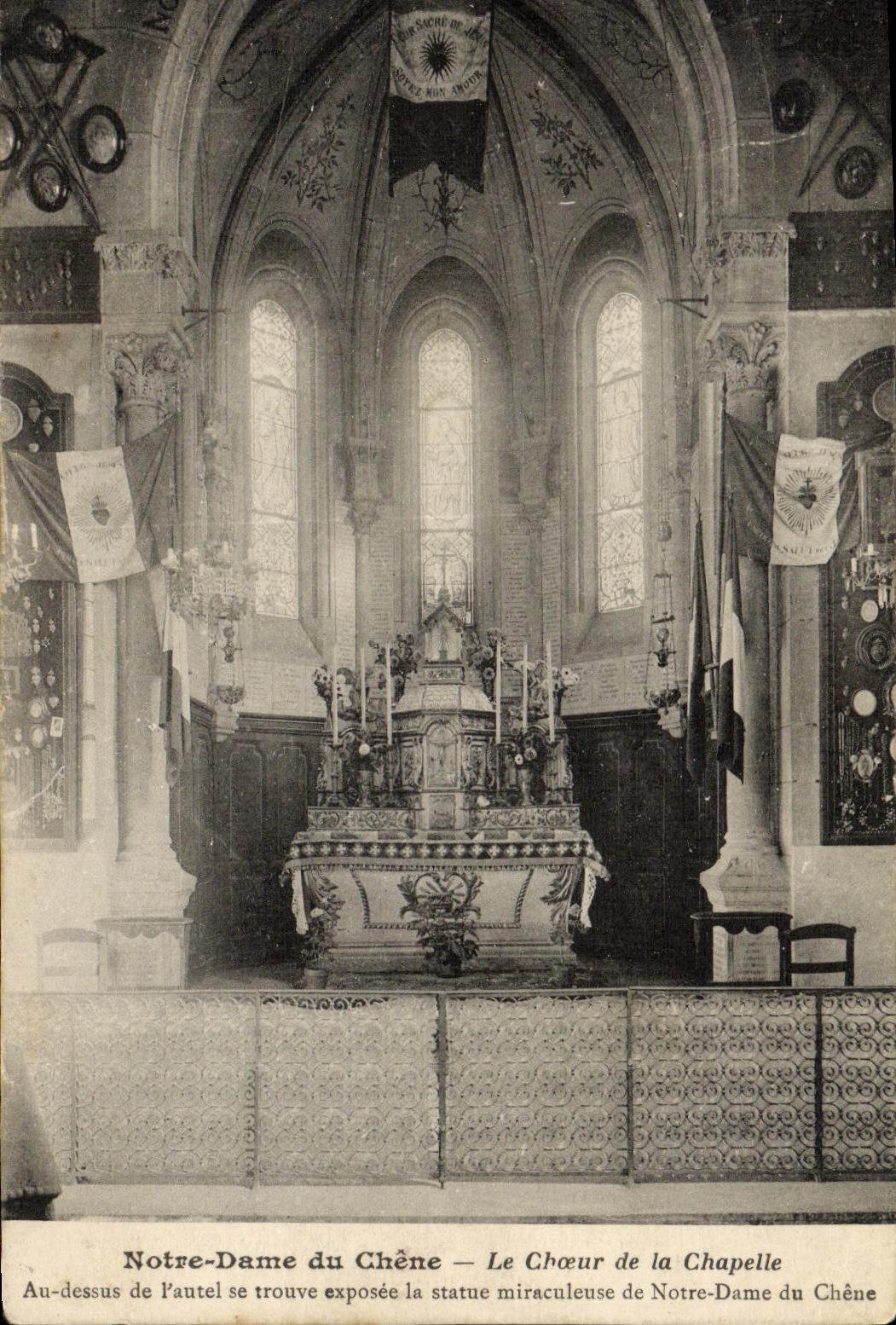 CPA Notre Dame du Chene Le Choeur de la Chapelle