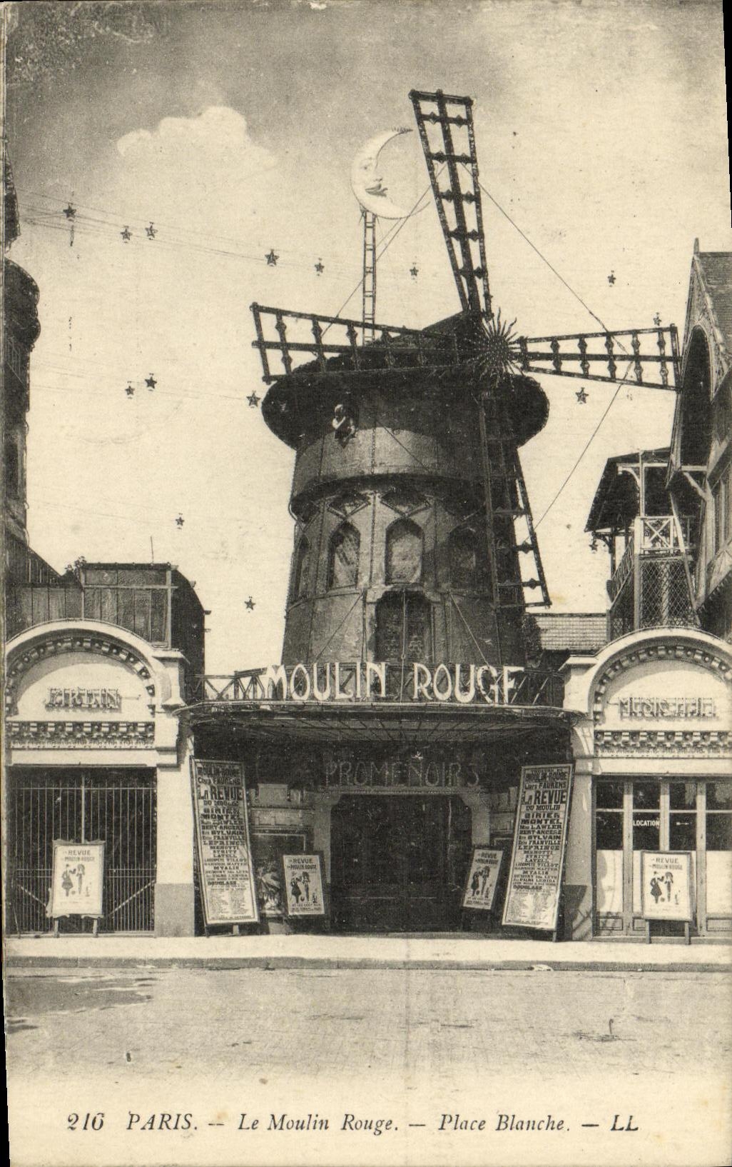 CPA Paris Le Moulin Rouge Place Blanche