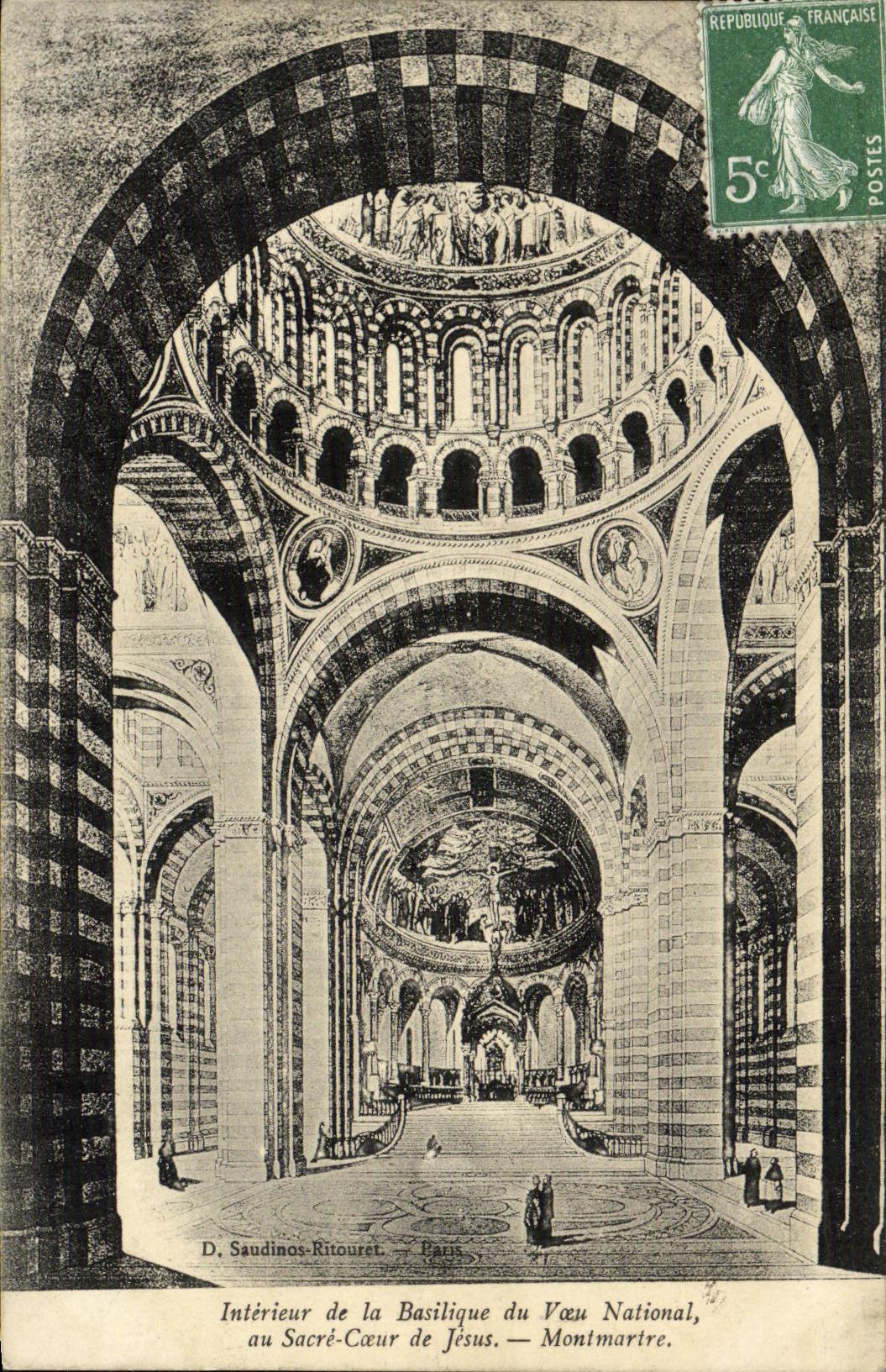 CPA Interieur de la Basilique du Voeu National au Sacre Coeur de Jesus Montmartre