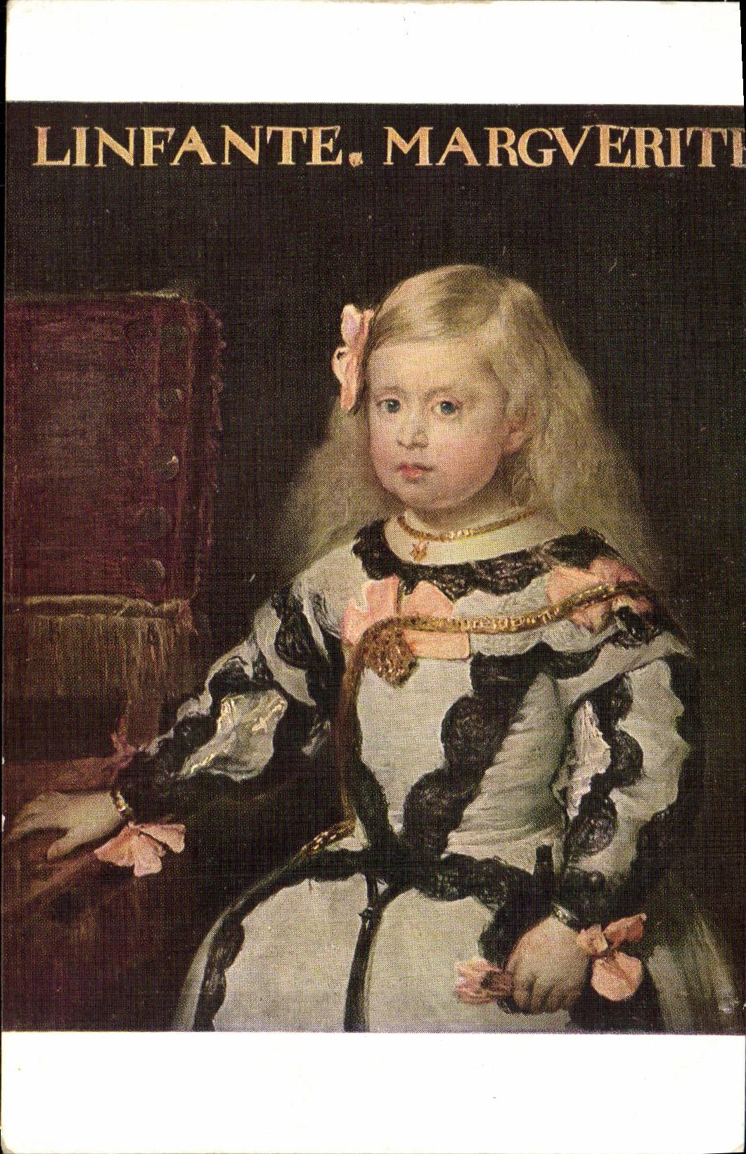 VINTAGE POSTCARD L infante Marguerite BVelasquez