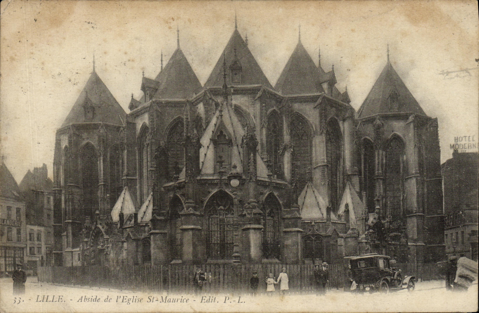VINTAGE POSTCARD Lille Apse of L Church St Maurice