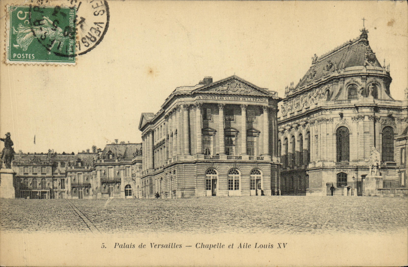 VINTAGE POSTCARD Palate of Versailles Vault and Wing Louis XV