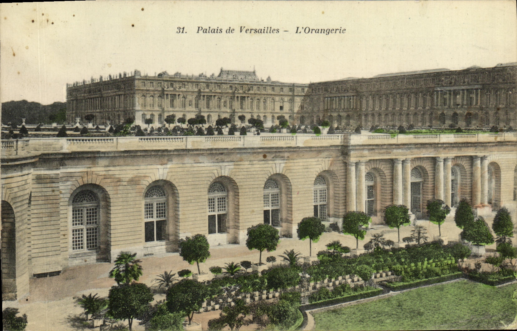 VINTAGE POSTCARD Palate of Versailles L Orangery