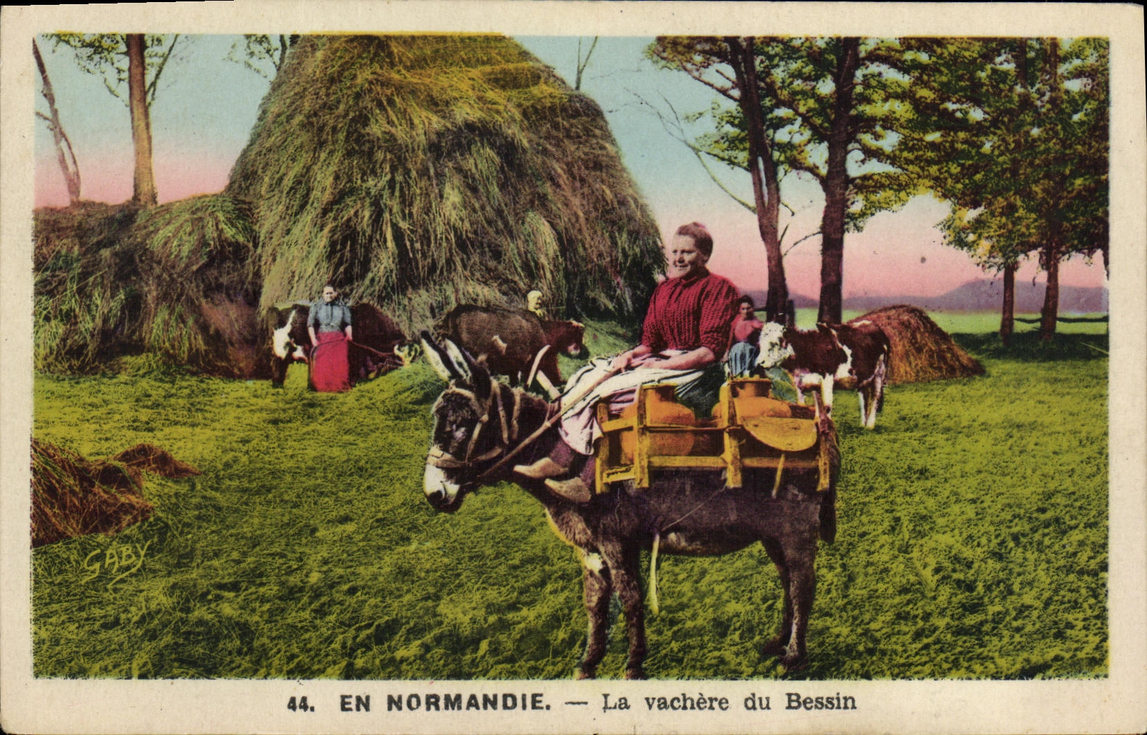 CPA En Normandie La Vachere du Bessin Folklore