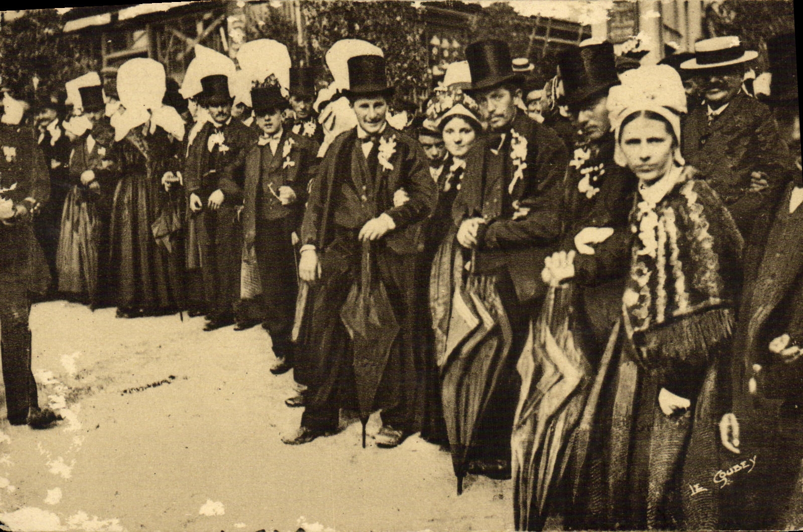 VINTAGE POSTCARD a Wedding in Lower Normandy