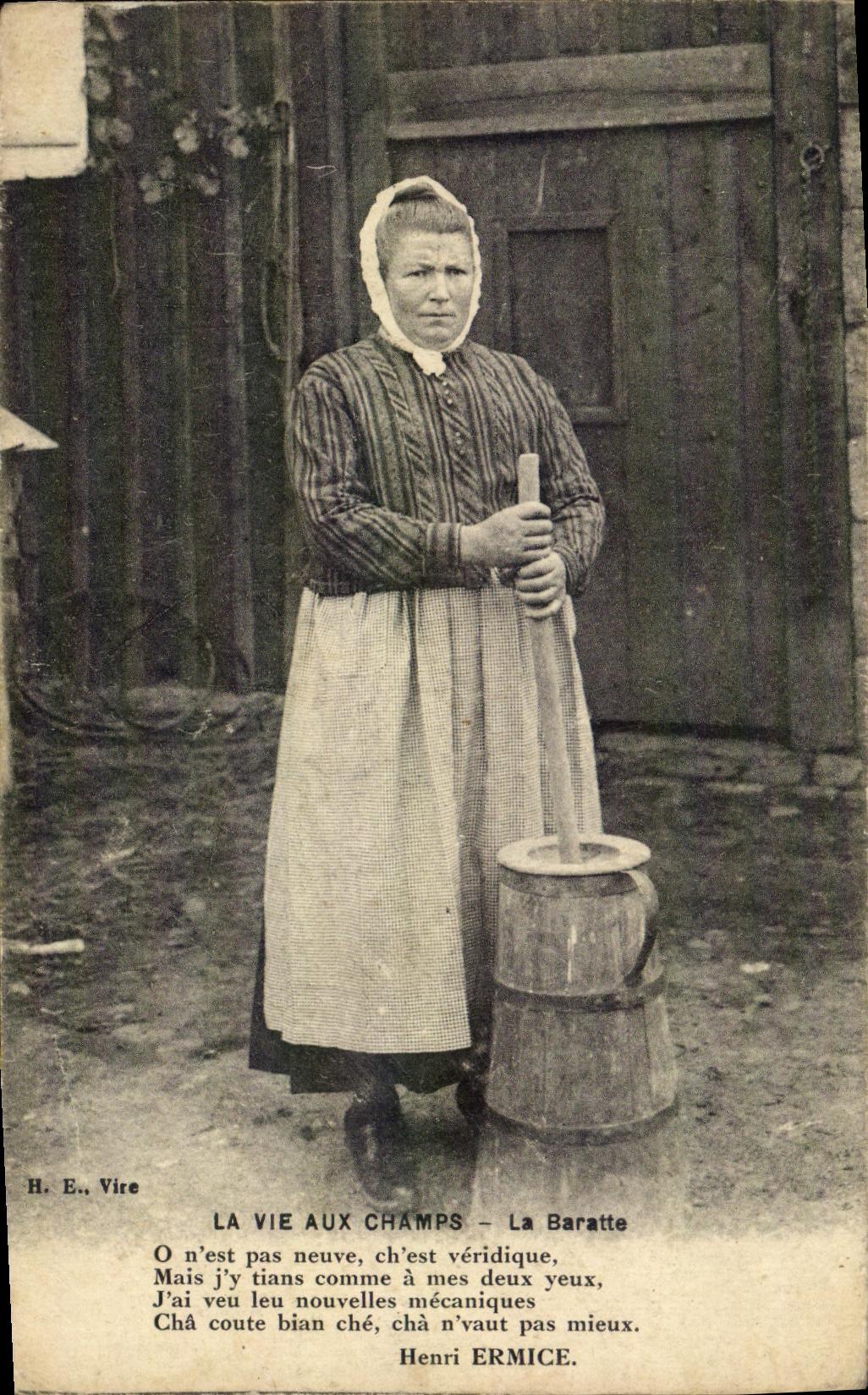 VINTAGE POSTCARD Country life the Churn