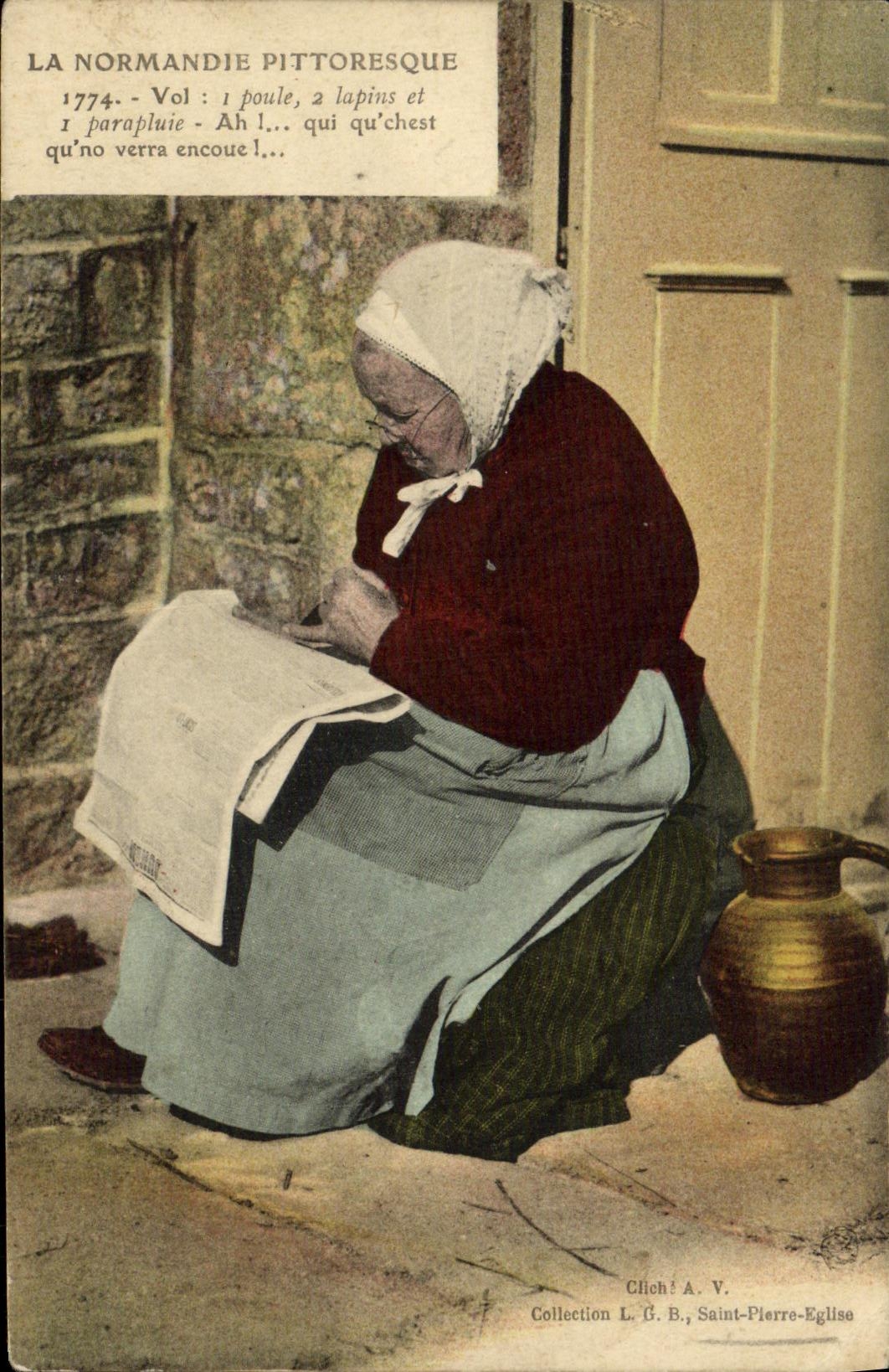 CPA La Normandie Pittoresque Femme Folklore 