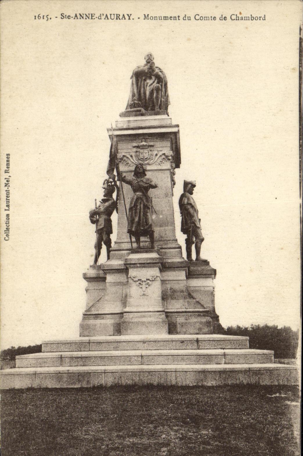 POSTAL co de la VENDIMIA  Monumento de Anne D Auray de la cuenta de Chambord