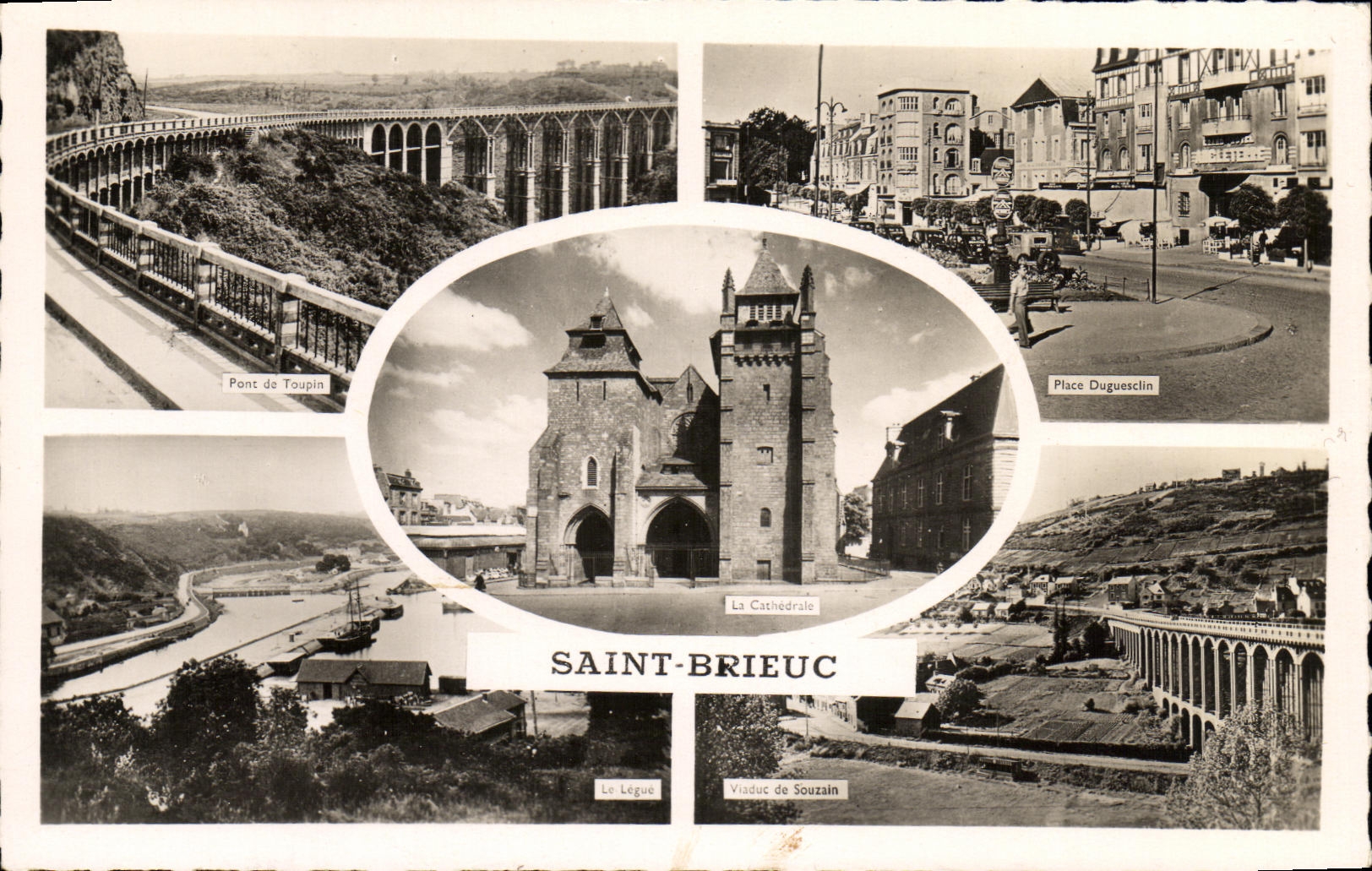 CPM Saint Brieuc Pont de Toupin Place Duguesclin Le Legue Viaduc de Souzain