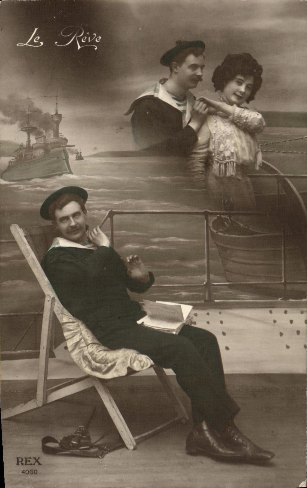 CPA Le Reve Marin Femme 