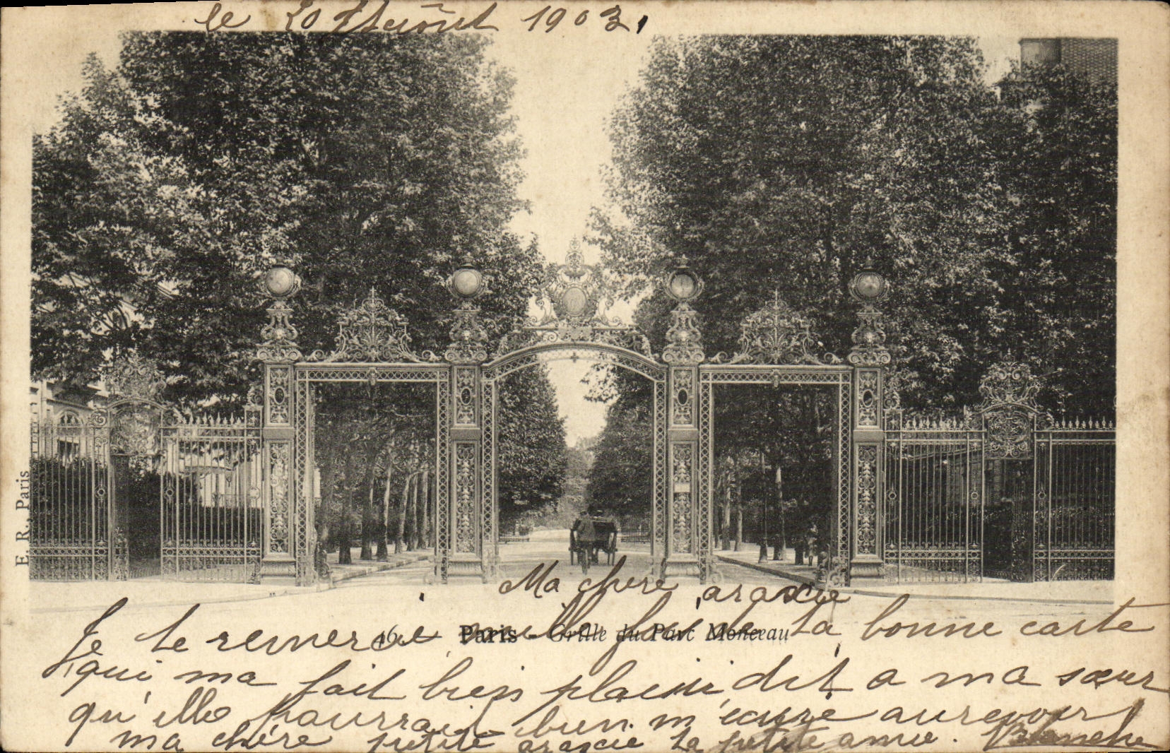 CPA Paris Grille du Parc Monceau 