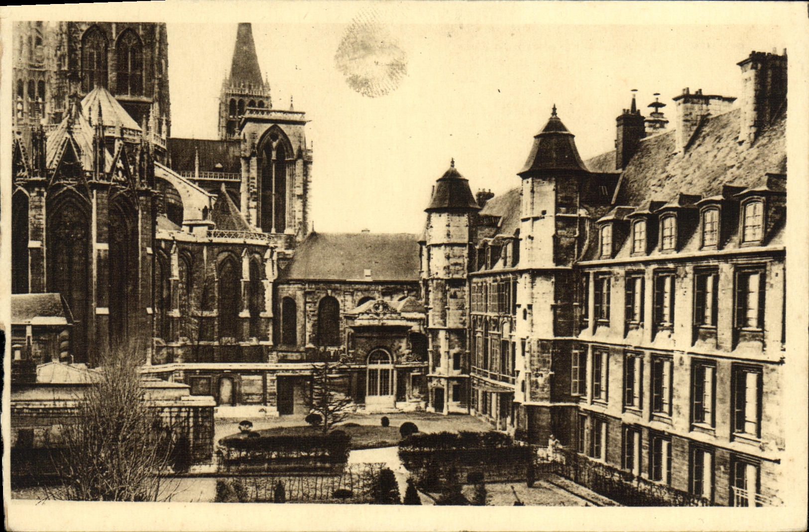 VINTAGE POSTCARD Rouen L Archeche and Gardens