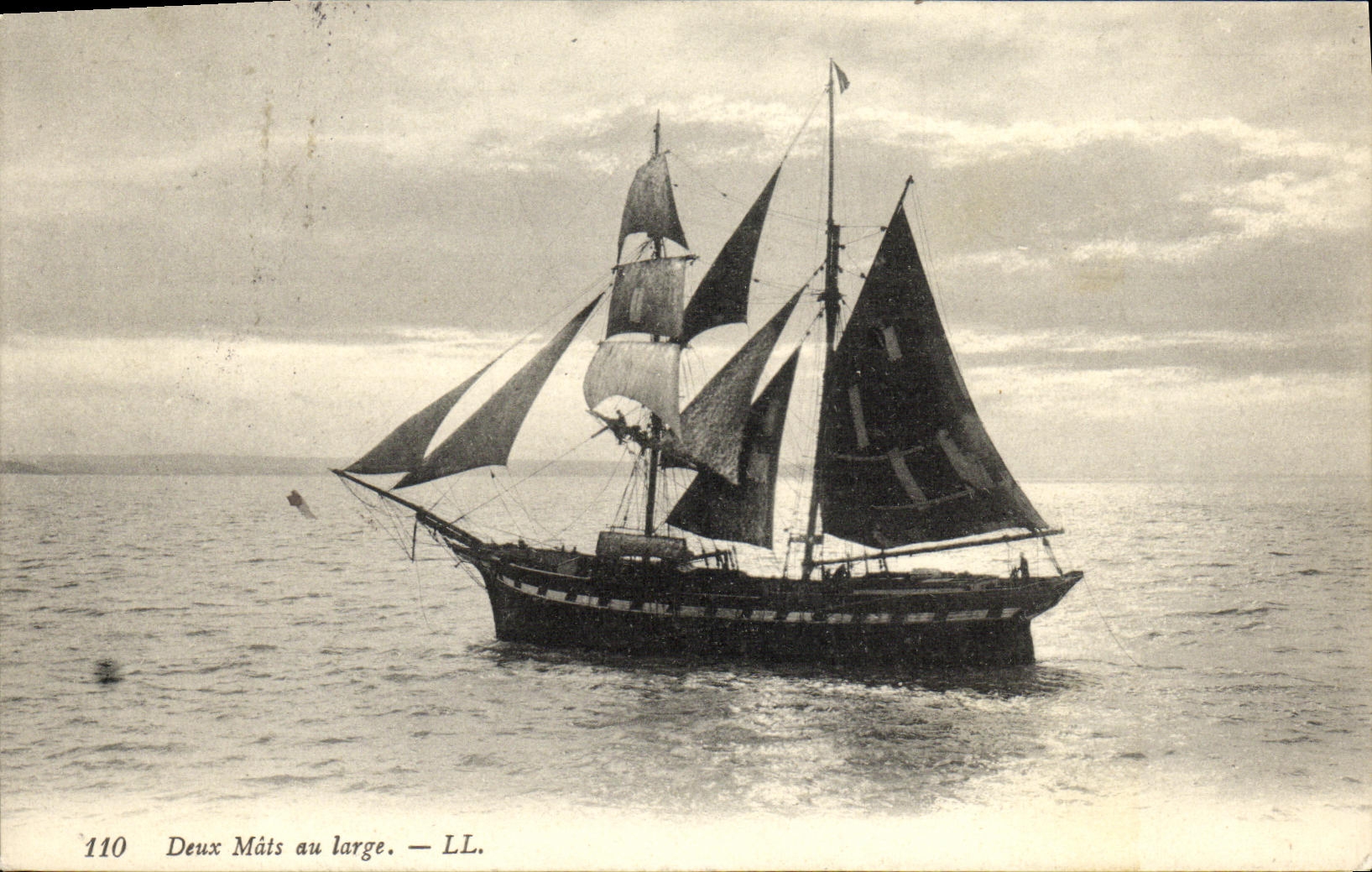 CPA Deux Mats au large Bateau 