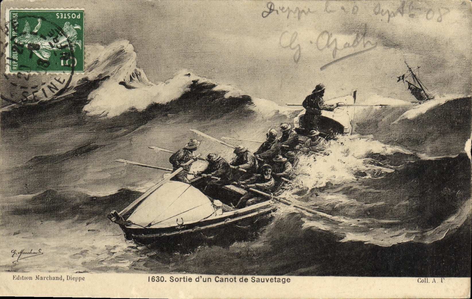 VINTAGE POSTCARD Sorite D a Lifeboat