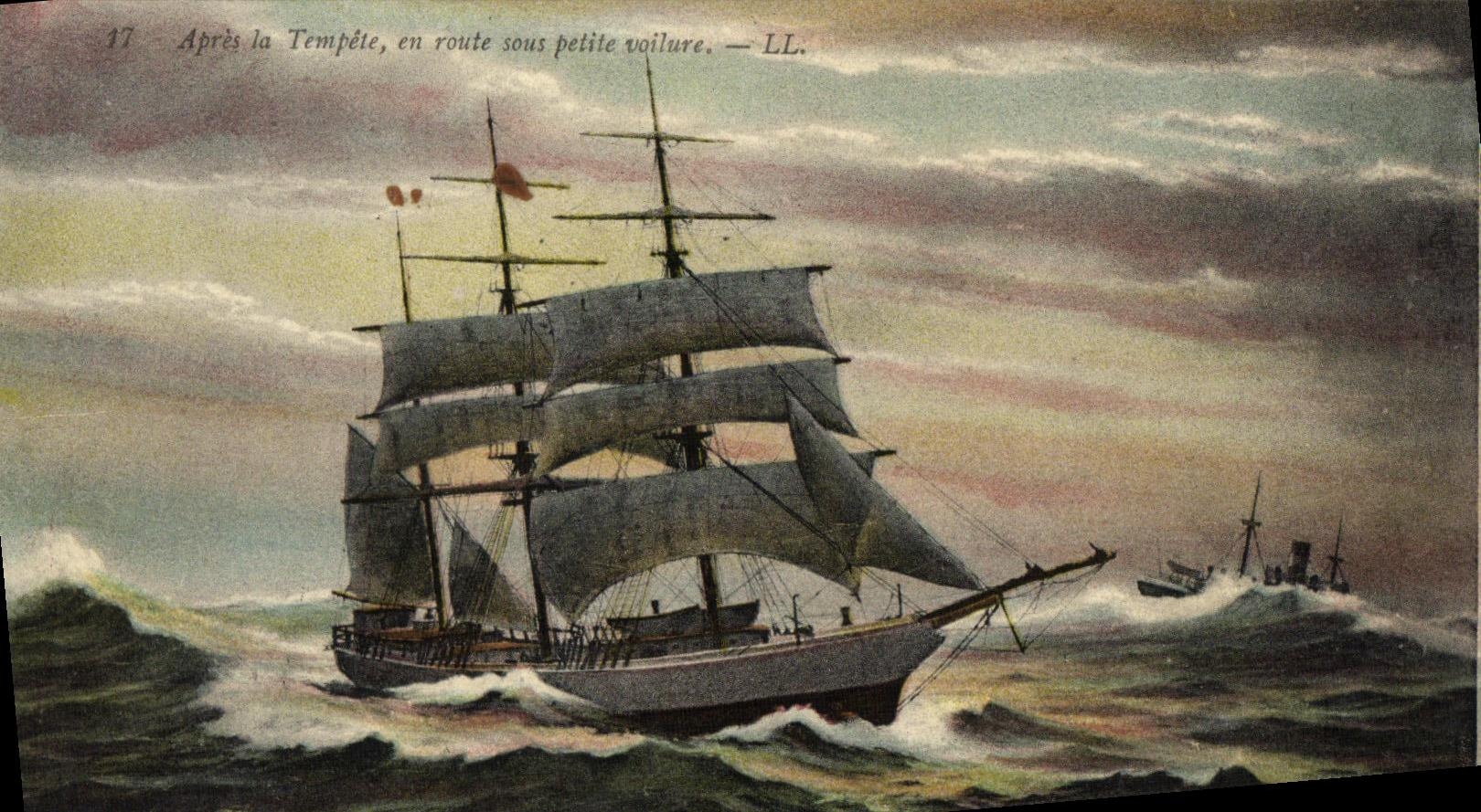 VINTAGE POSTCARD After the Temple on the way under peitte aerofoil Boat