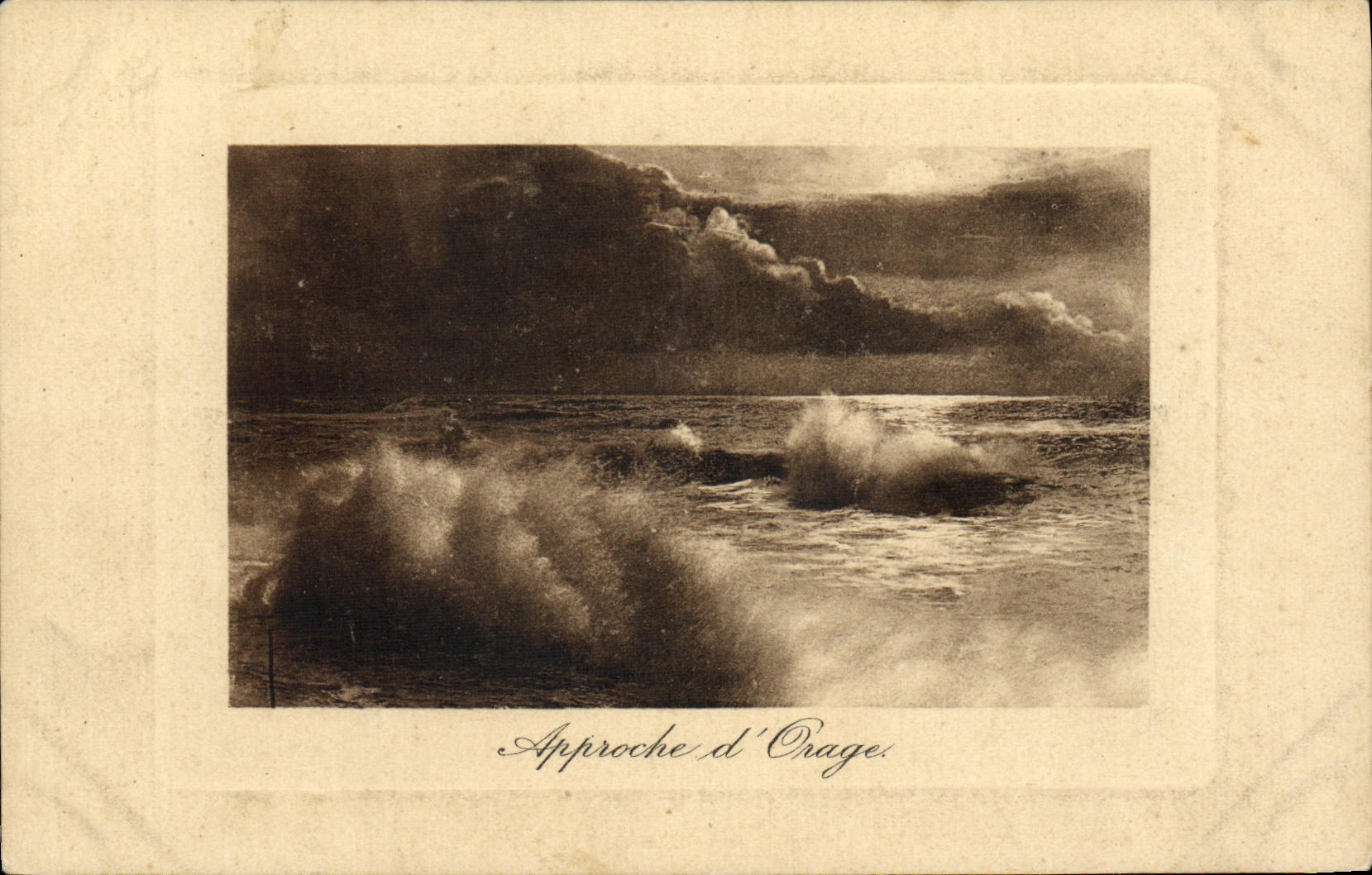 VINTAGE POSTCARD Approach D Storm