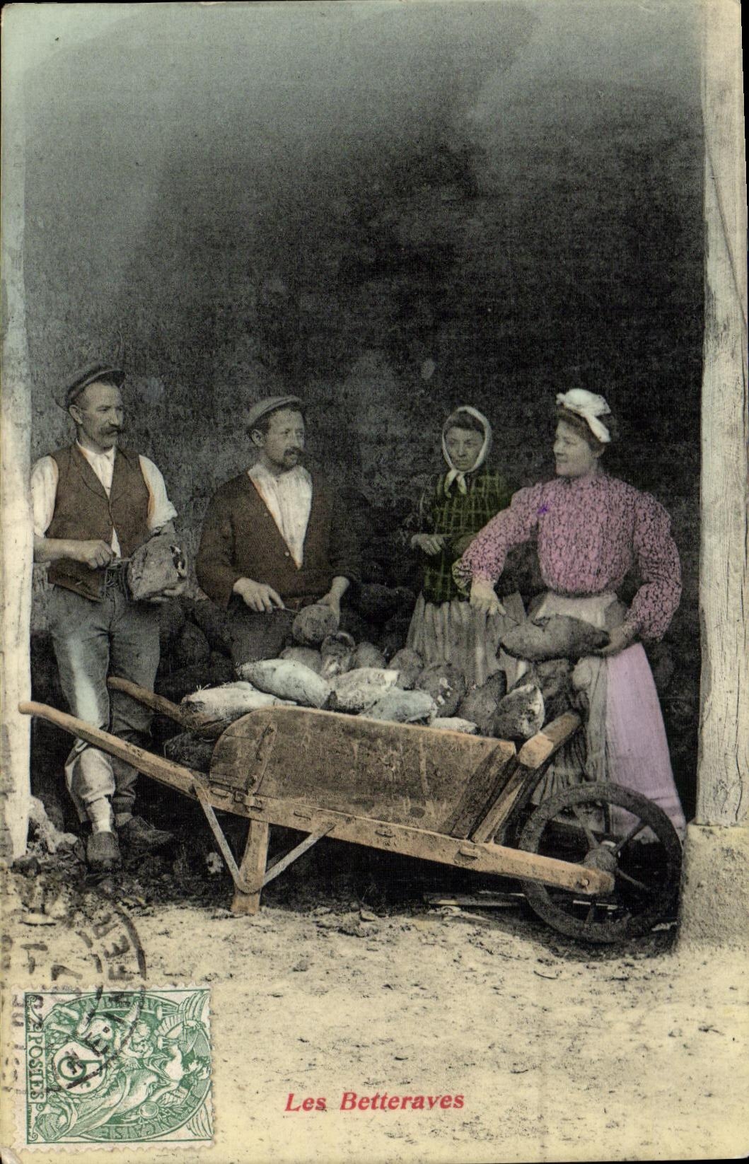 VINTAGE POSTCARD the Beets Peasants