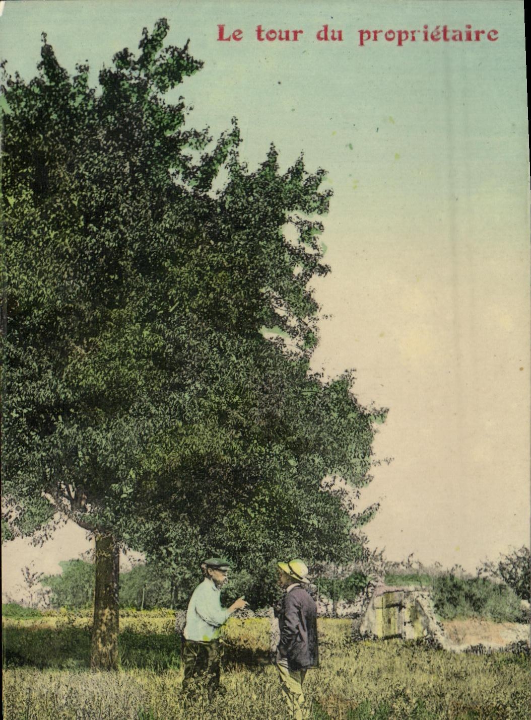 VINTAGE POSTCARD the turn of the Owner Peasants