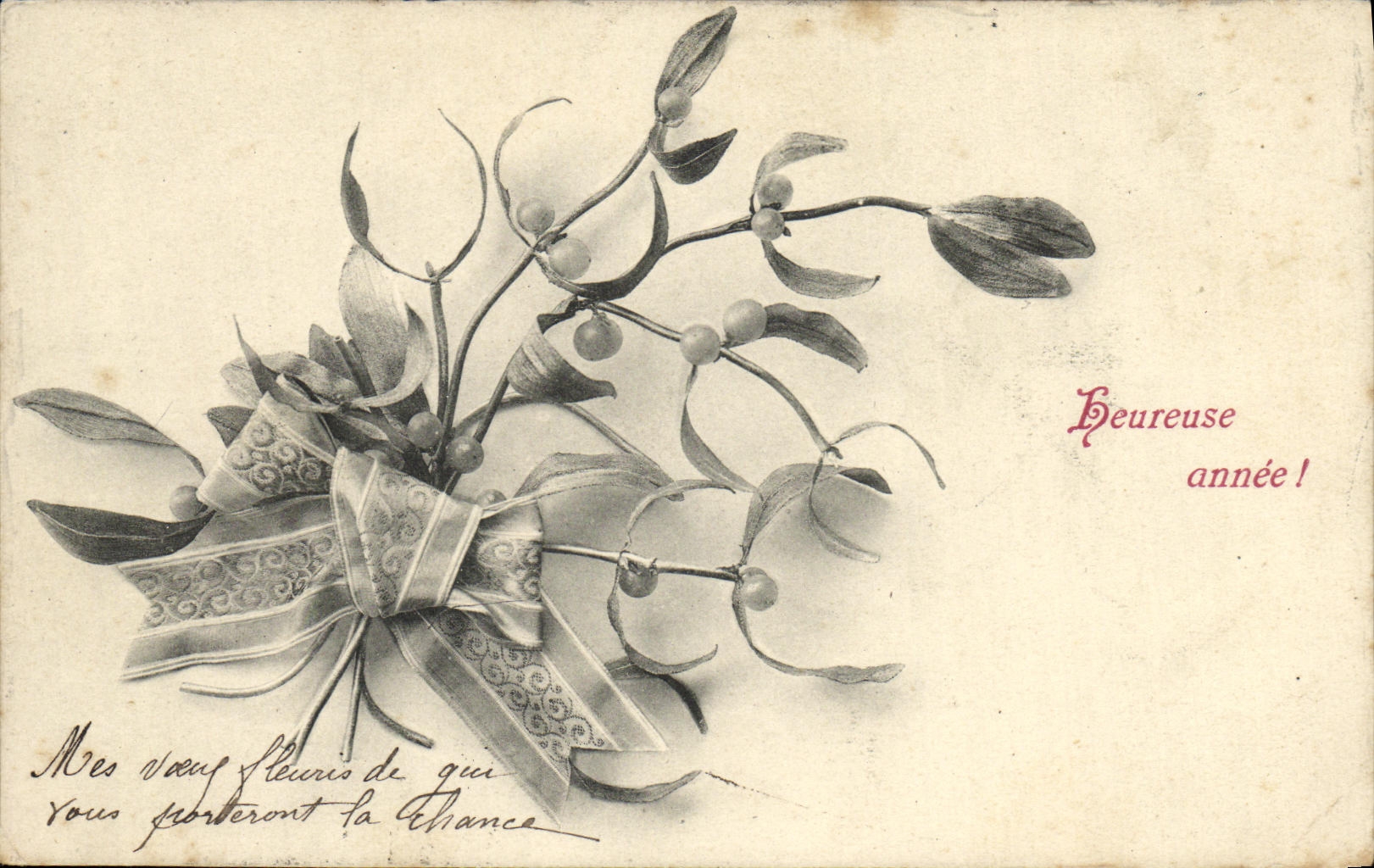 VINTAGE POSTCARD Happy Year GUI