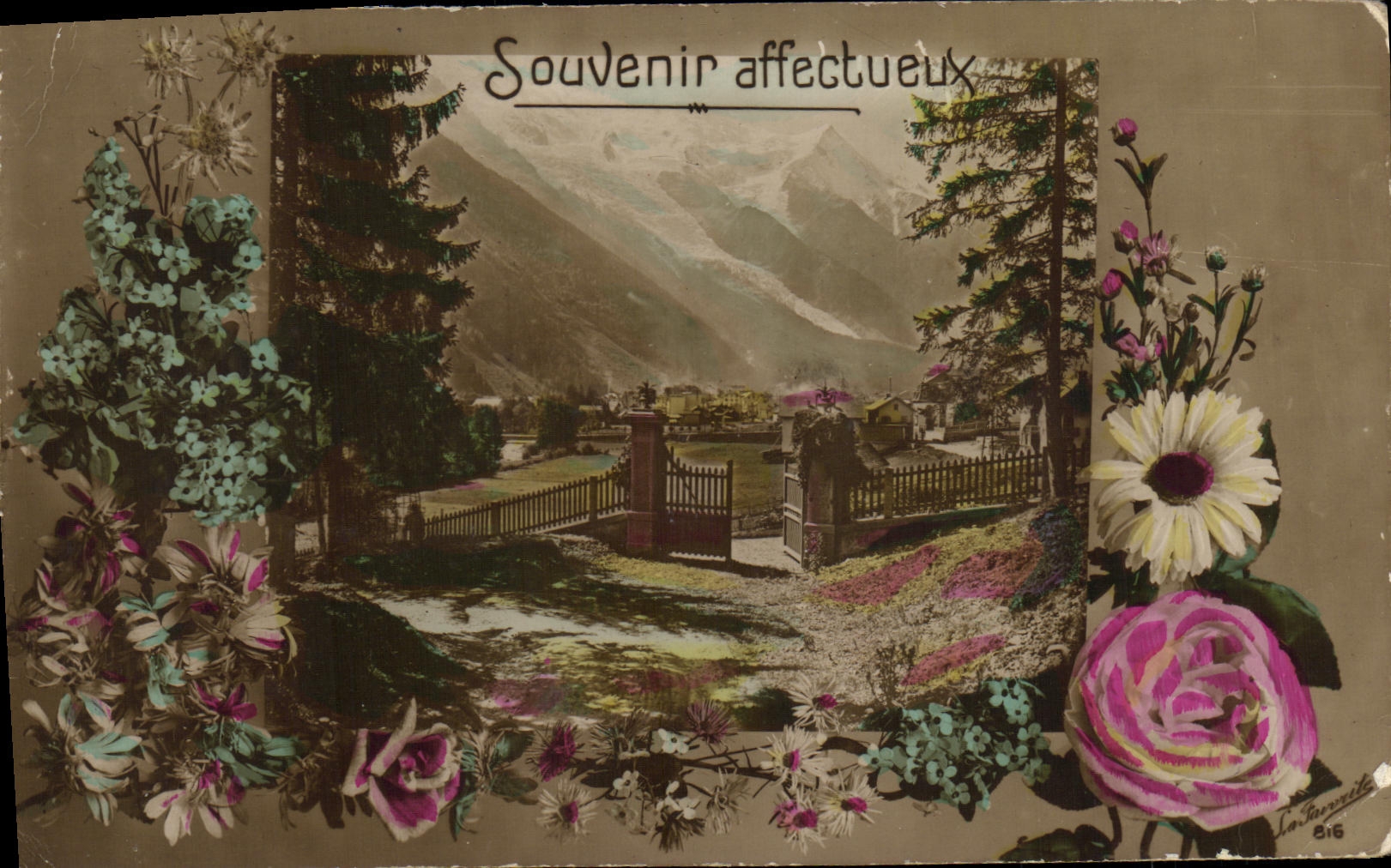 CPA Souvenir affectueux