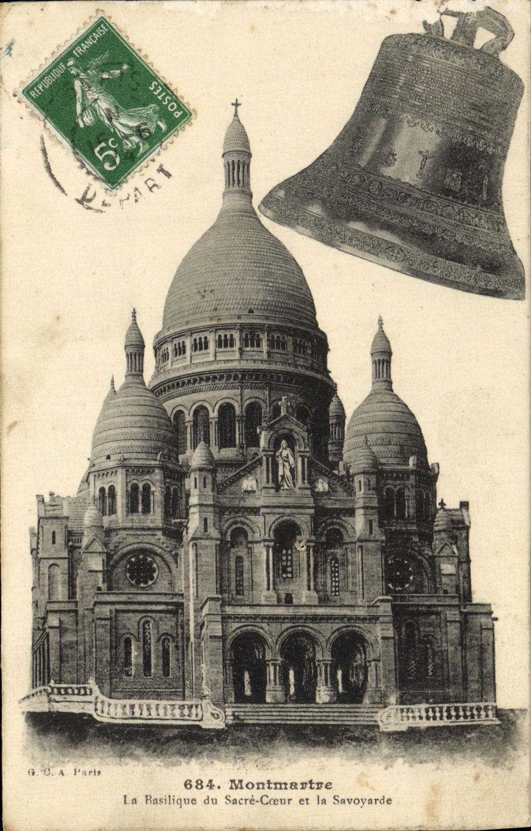 CPA Montmartre La Basilique du Sacre Coeur et la Savoyarde Cloche