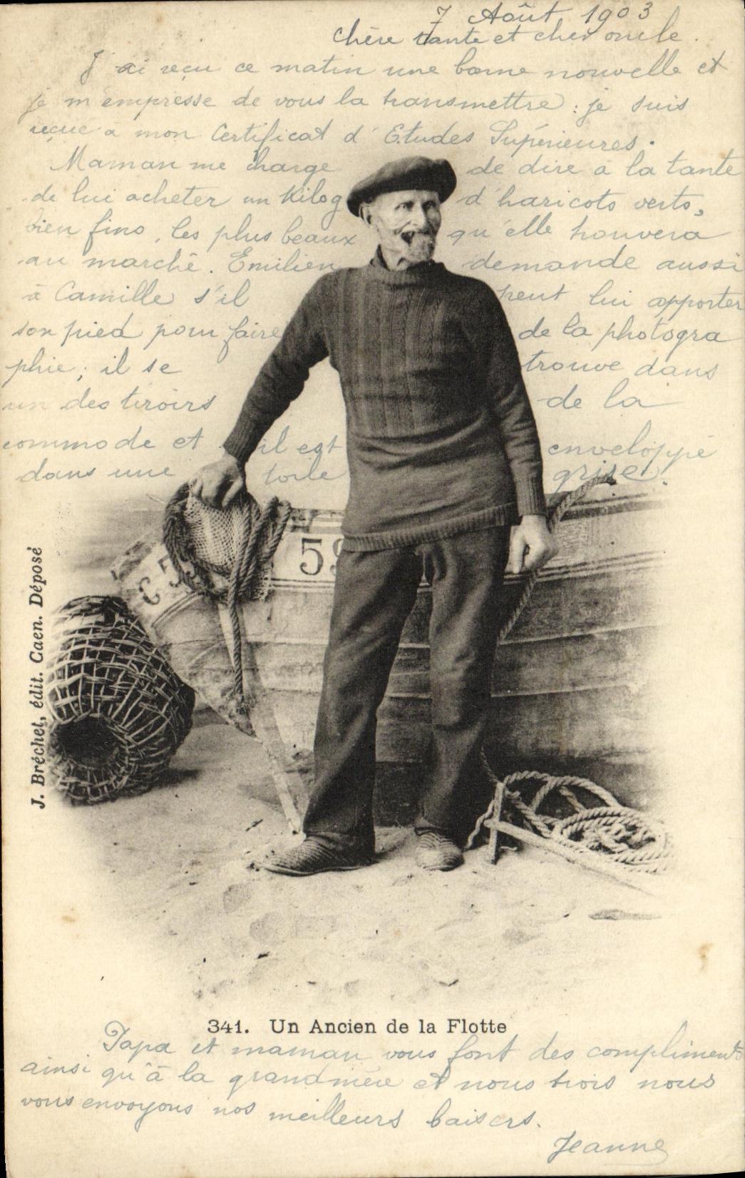 CPA Un Ancien de la Flotte muarin