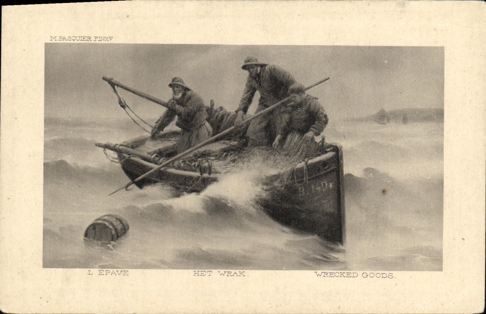 CPA L Epave Bateau 