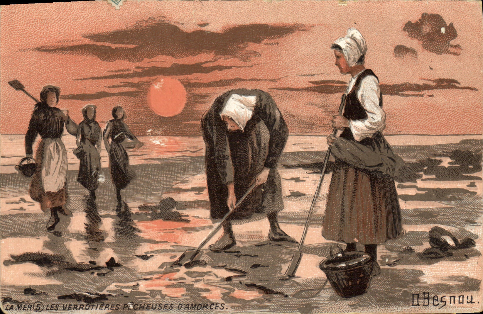 VINTAGE POSTCARD Sea Verrotieres Sinning D Starters