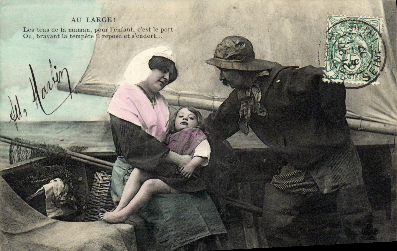 CPA Au Large Pecheur Enfant