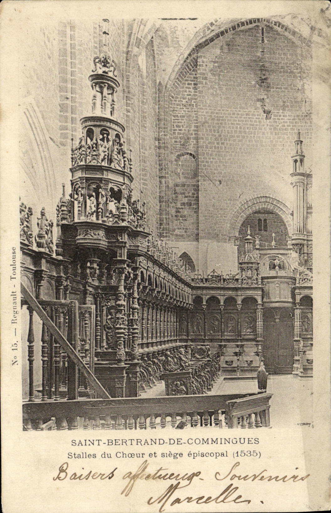 CPA Saint Bertrand De Commingues Stalles du choeur et siege episcopal