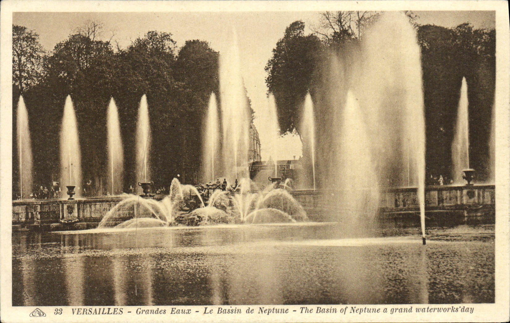 CPA Versailles Grandes Eaux Le Bassin de Neptune