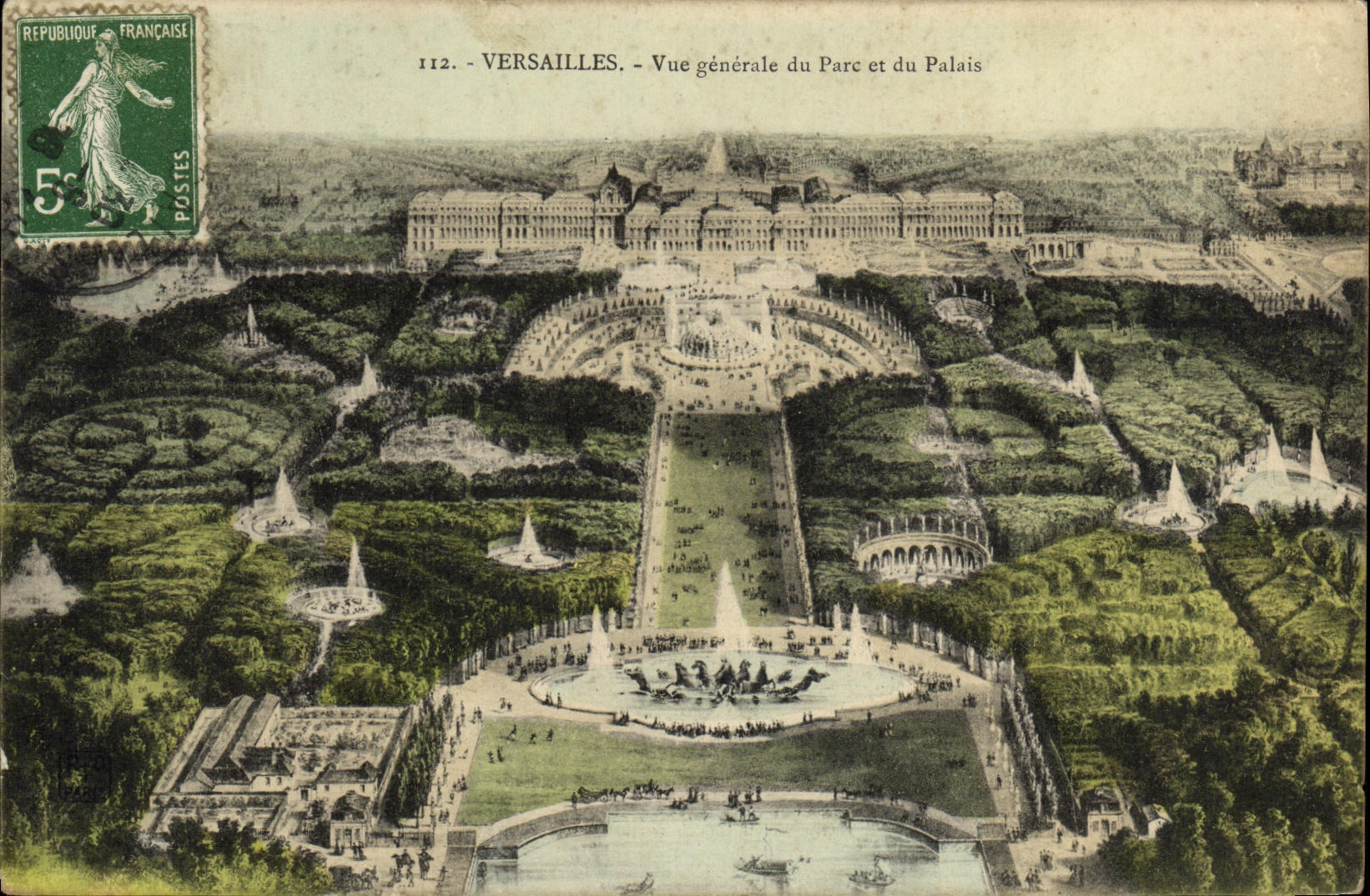 CPA Versailles Vue Generale du Parc Et Du Palais