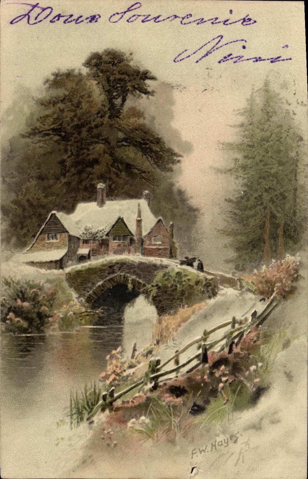 CPA Fantaisie Maison au bord de l eau