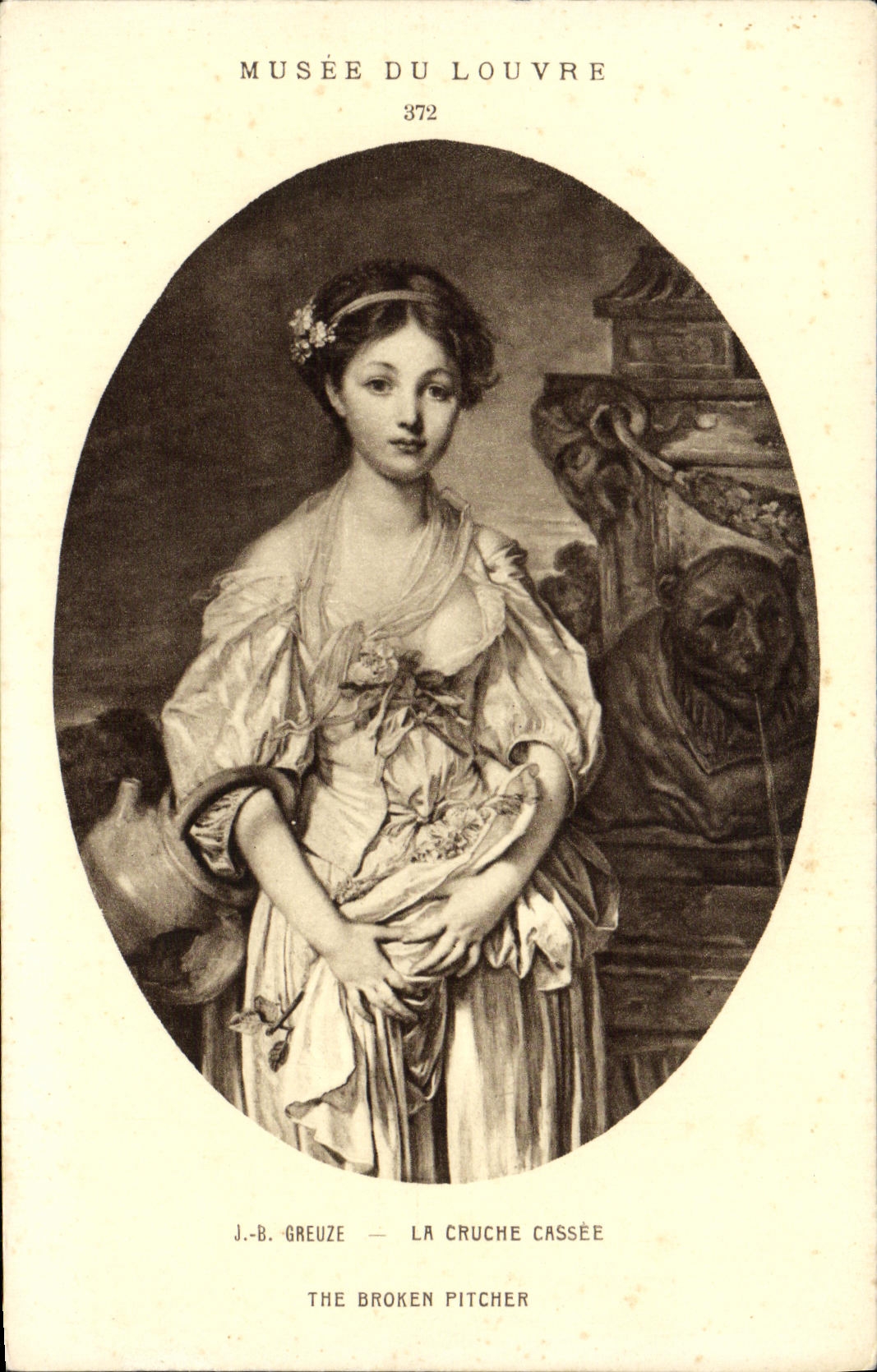CPA Greuze La Cruche Cassee Musee du Louvre Paris 