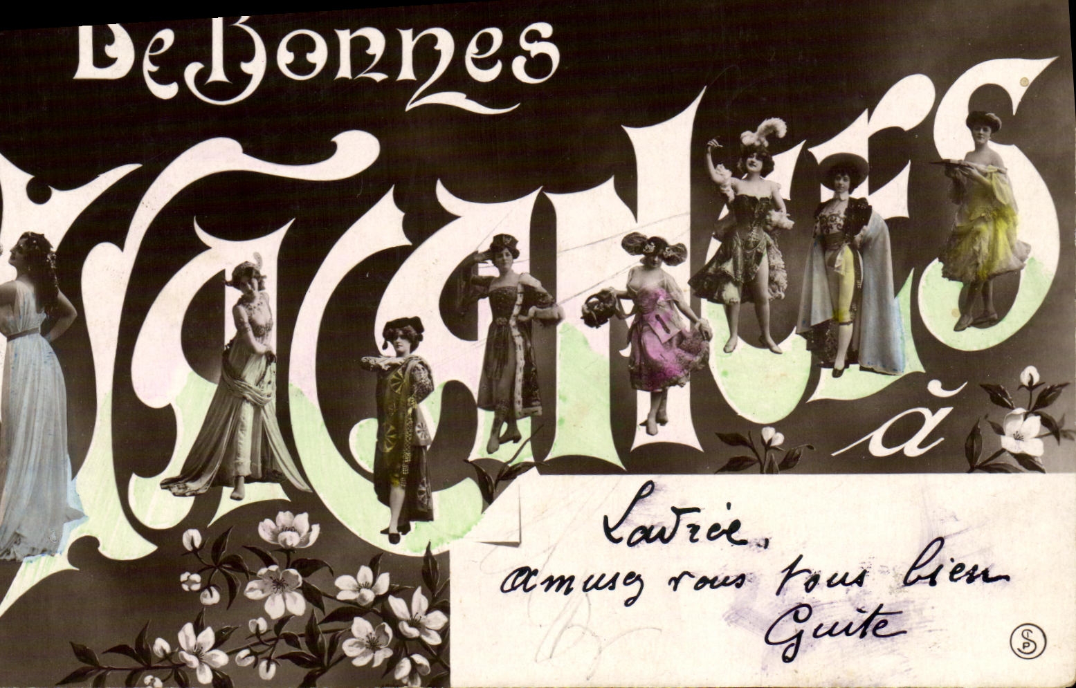 VINTAGE POSTCARD Of Good Holidays Women