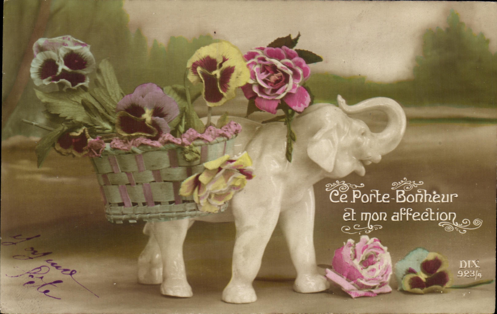 CPA Ce Porte Bonheur et Mon Affection Elephant