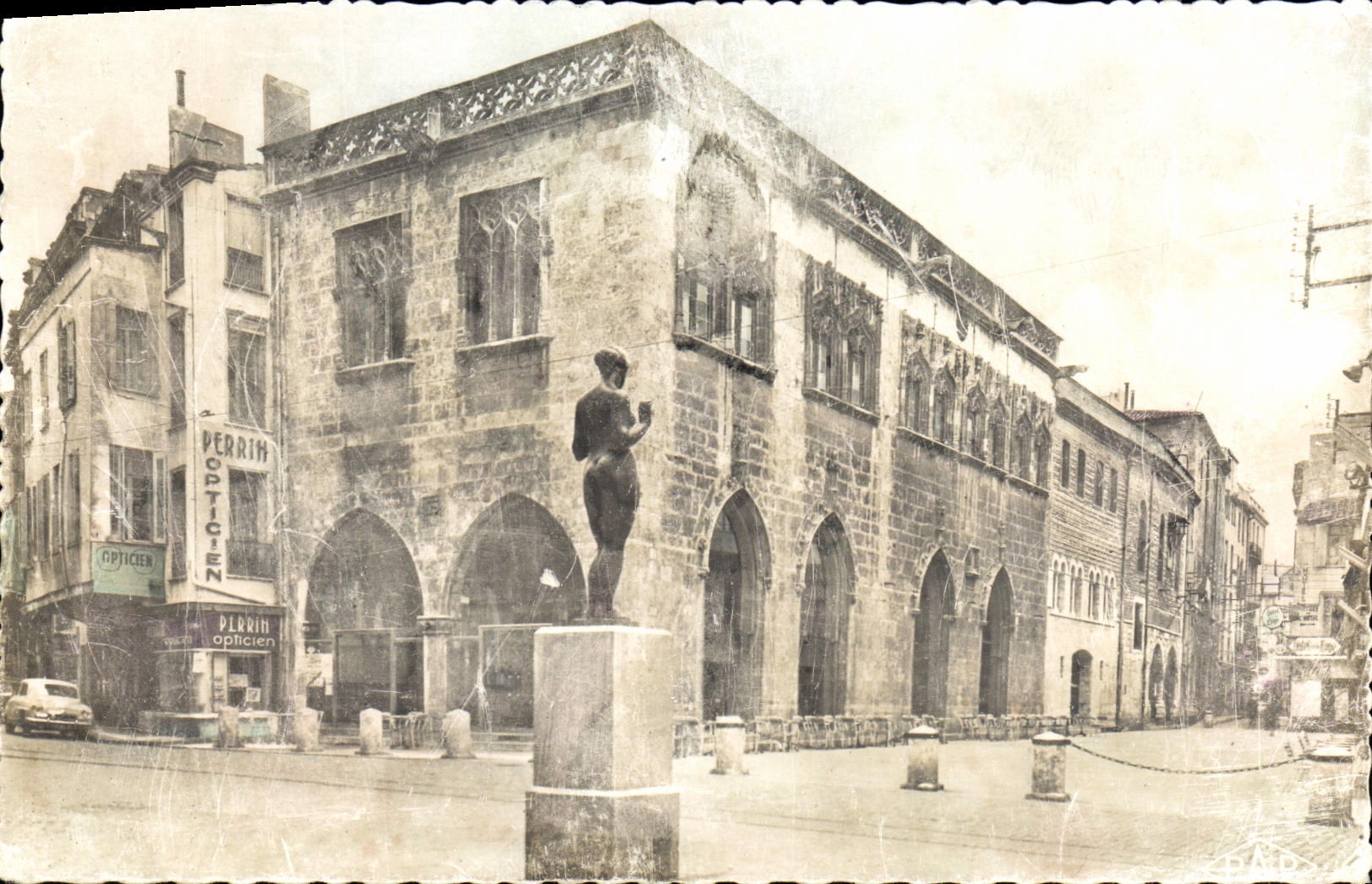 CPA Perpignan La loge de mer et le cafe de France 