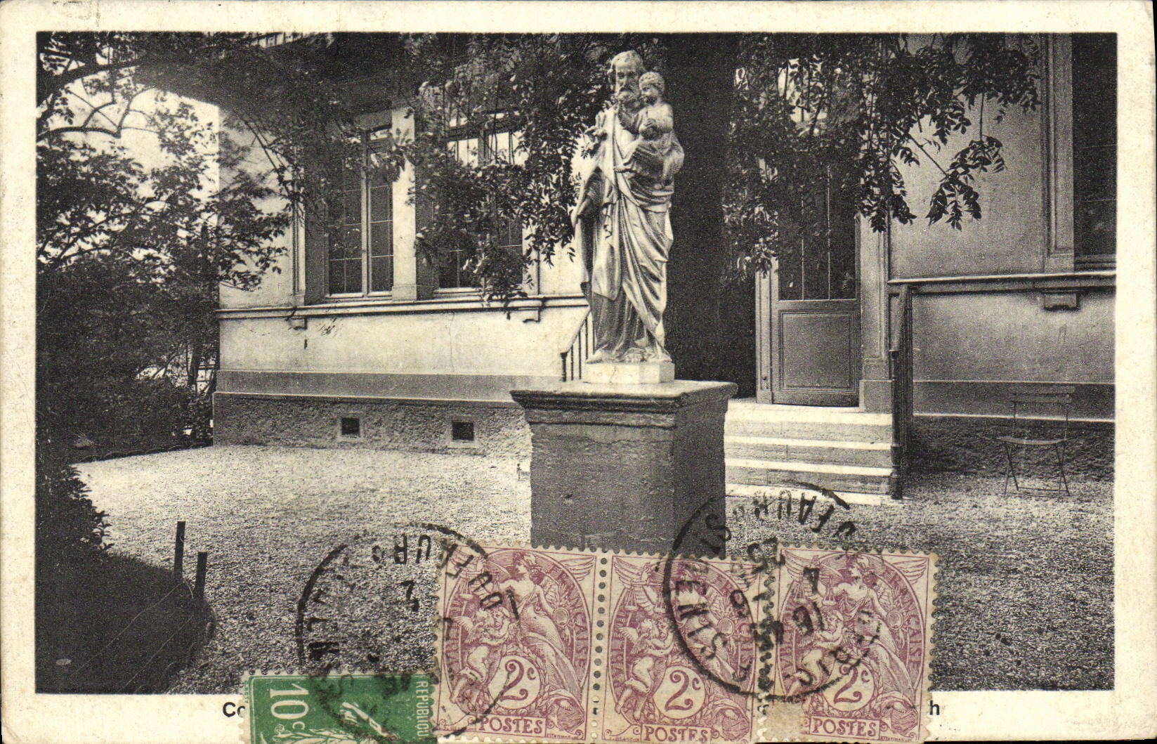 VINTAGE POSTCARD Statue Saint Father