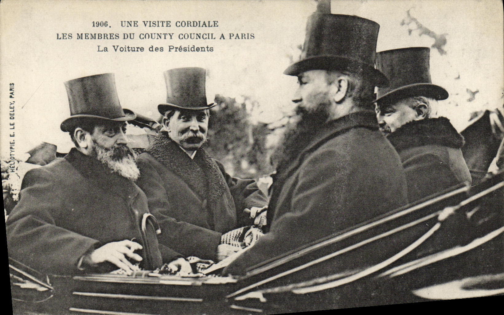 CPA Paris Les Membres Du County Council a Paris La Voiture des Presidents