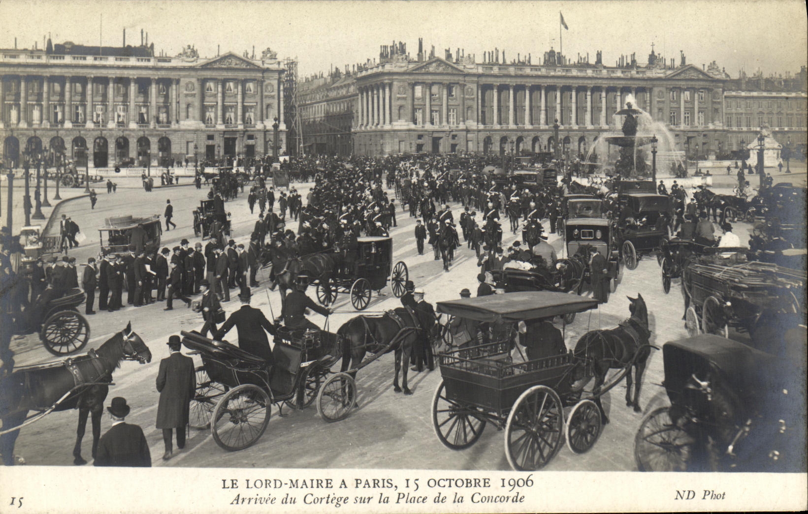 CPA Le Lord Maire A Paris 15 octobre 1906 Place de la Concorde