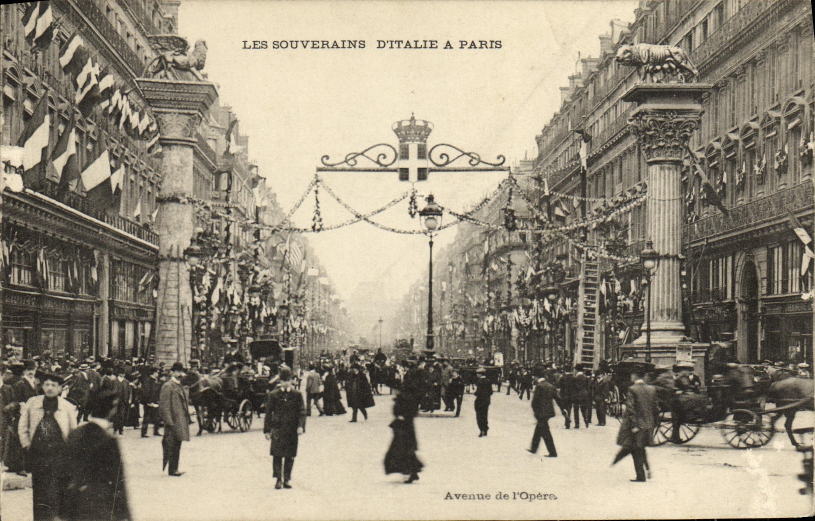 CPA Paris Les Souverains d Italie Avenue de l opera