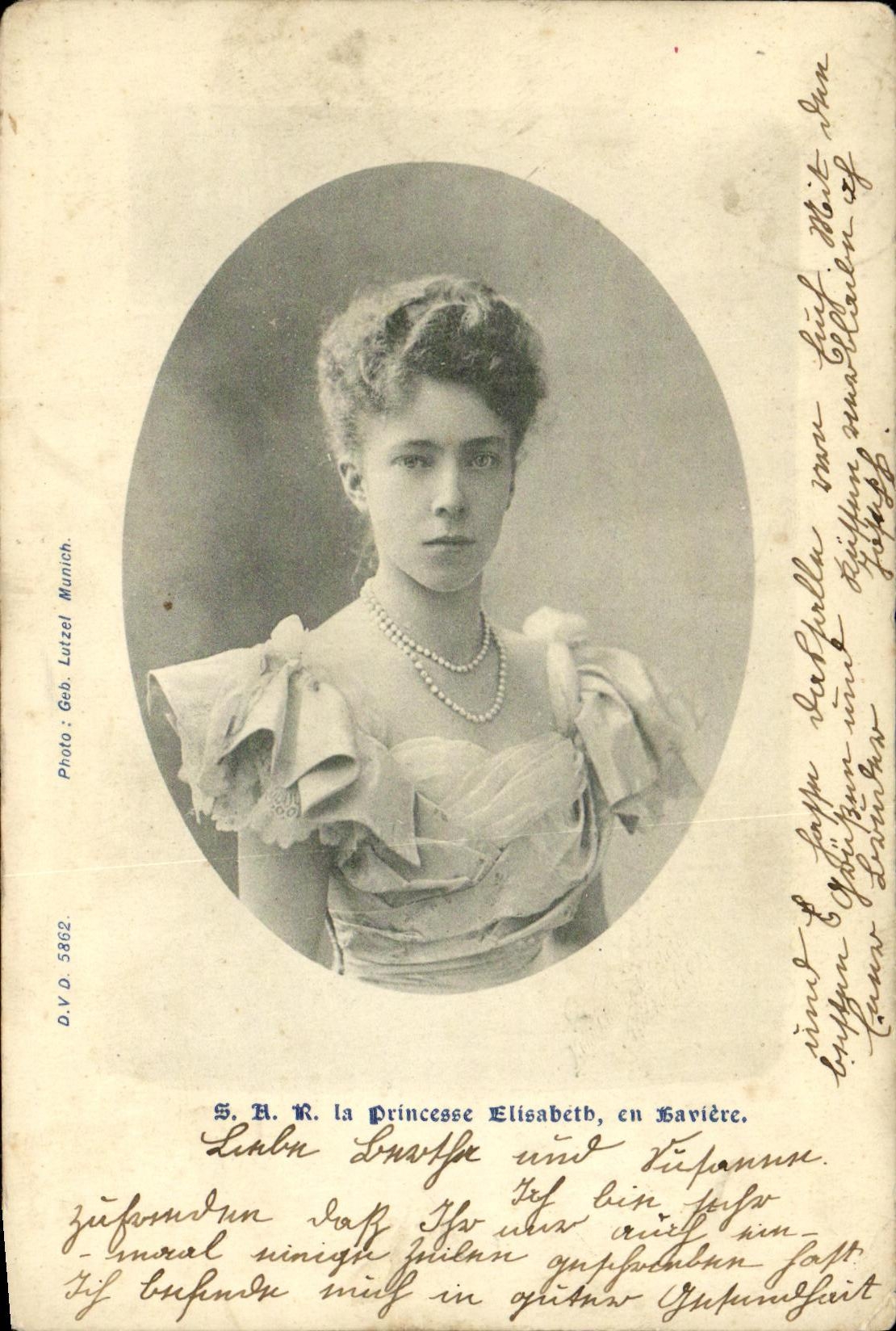 VINTAGE POSTCARD SM the Elisabeth princess of Bavaria